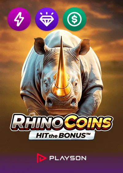 Rhino Coins Hit the Bonus slot van Playson